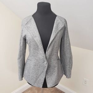 MM Lafleur 16 Check Blazer Wool One Button Unlined